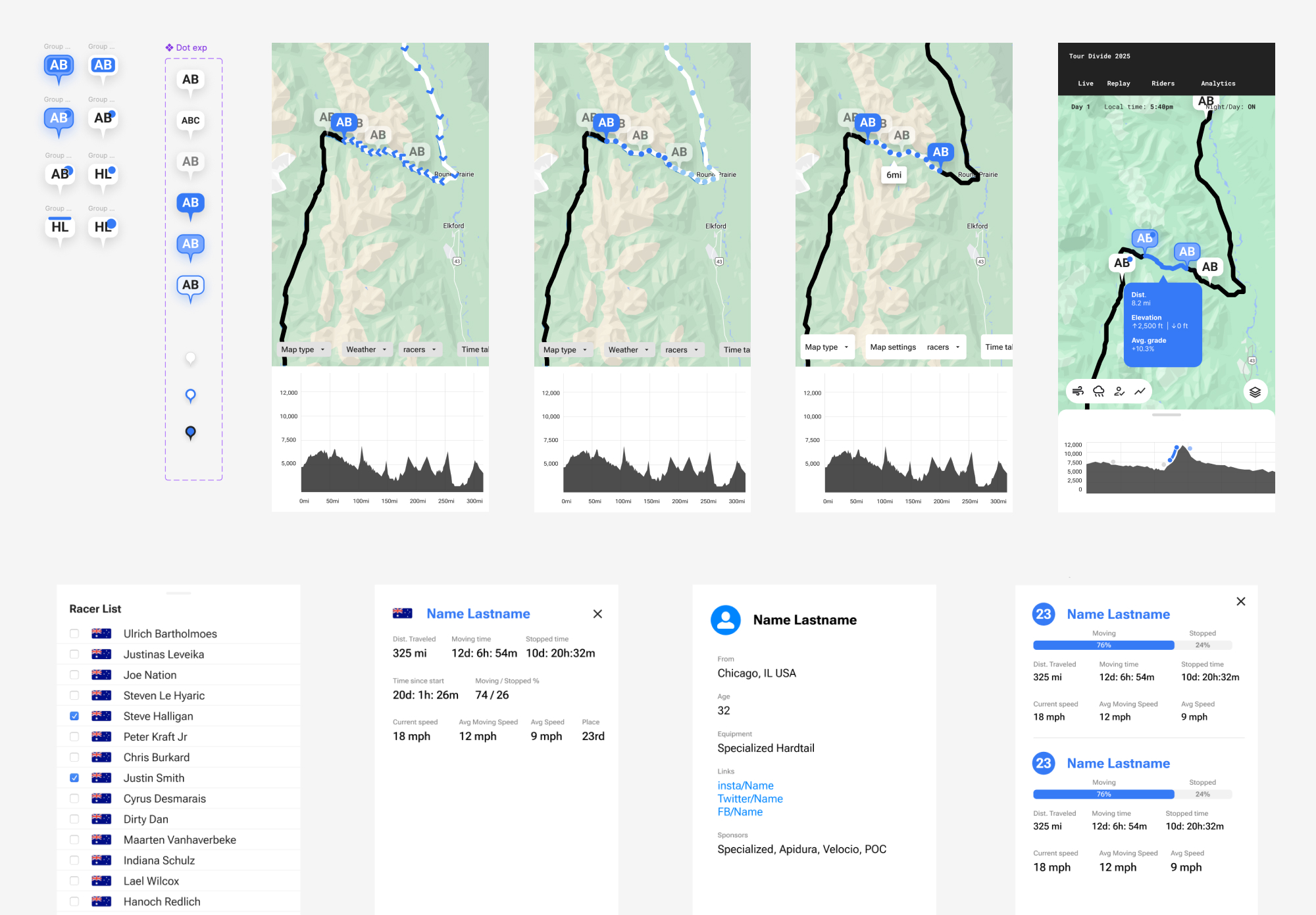 Layout and micro interaction exploration