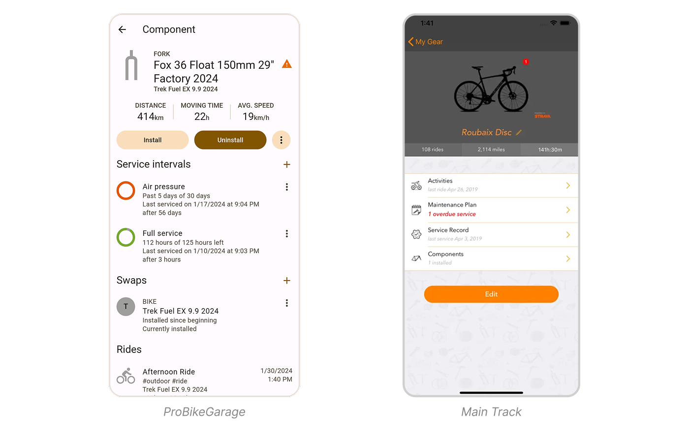 ProBikeGarage and Maintrack