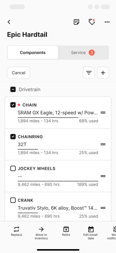 Component multi select
